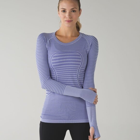 Lululemon Swiftly Tech Long Sleeve Crew Heathered Lullaby - Picture 1 of 14